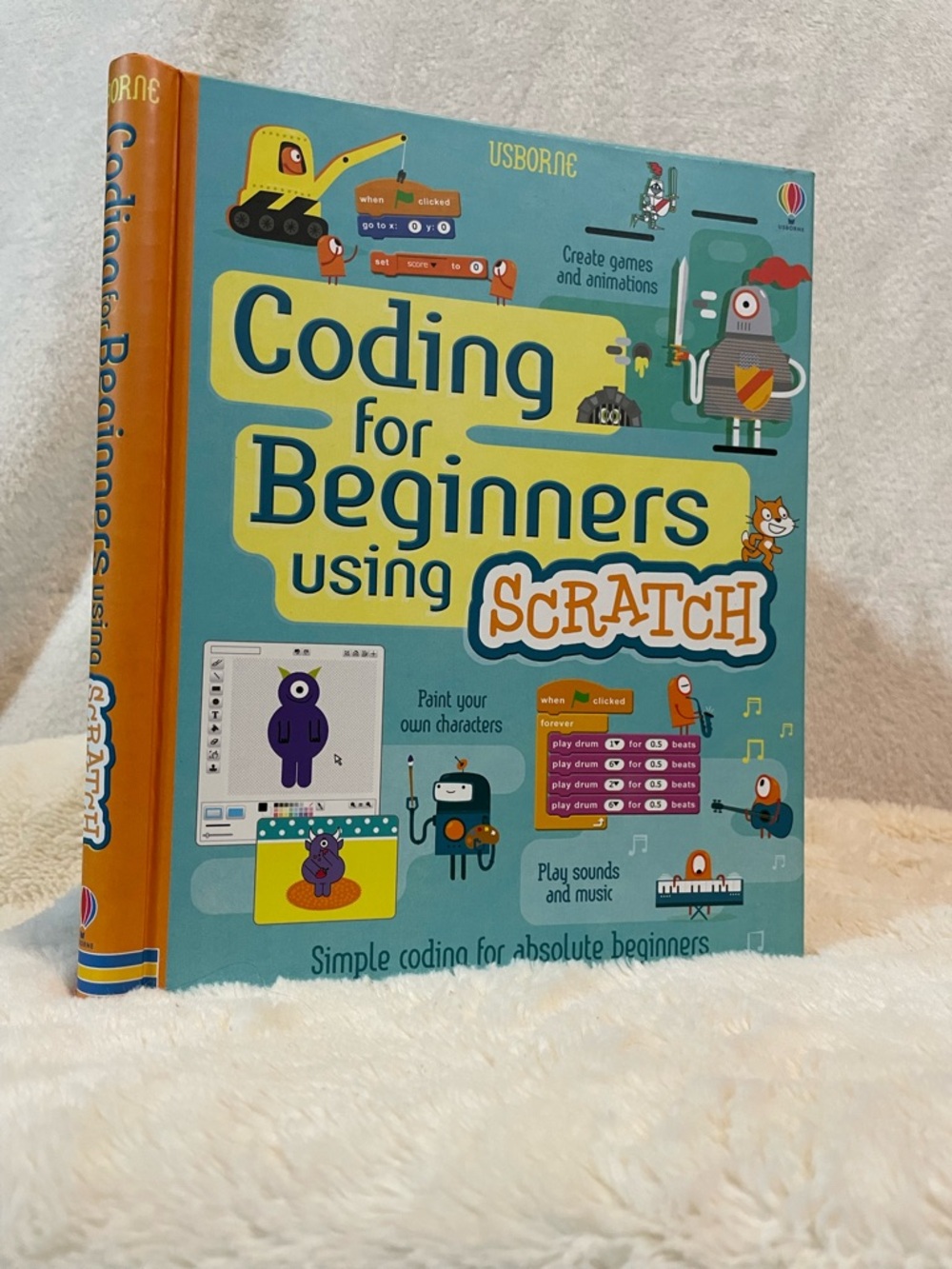Usborne Coding for Beginners Using Scratch - Teal & Orange